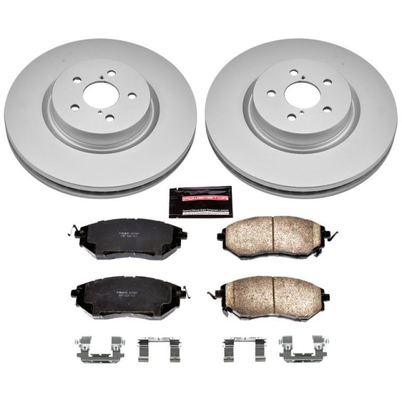 PSB Z17 Evolution Coated Kit - Power Stop 14-18 Subaru Forester Front Z17 Evolution Geomet Coated Brake Kit