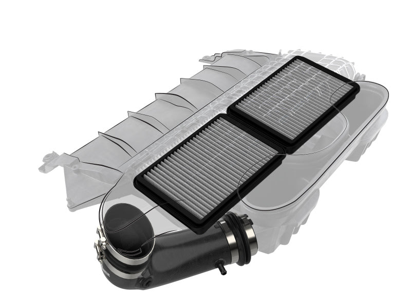 AFE Super Stock Induction System - aFe Super Stock Carbon Fiber Pro Dry S Induction System 2021 RAM 1500 TRX V8-6.2L SC