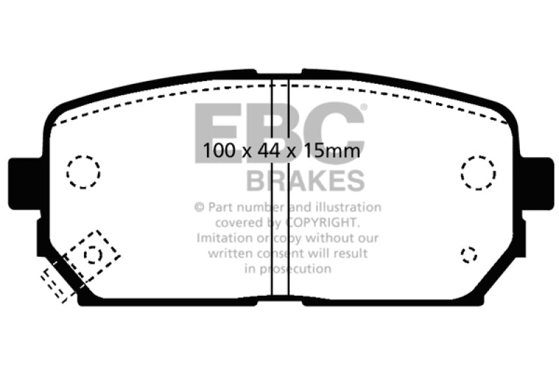 EBC Ultimax2 Brake Pad Sets - EBC 2007-2010 Kia Rondo 2.4L Ultimax2 Rear Brake Pads