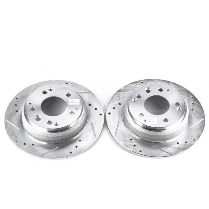 PSB Evolution Drill/Slot Rotor - Power Stop 91-95 Acura Legend Rear Evolution Drilled & Slotted Rotors - Pair