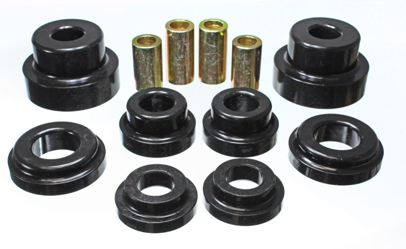ES Subframe Bushings - Black - Energy Suspension 10 Chevy Camaro Black Rear Sub-Frame Mount Replacement Bushing Set