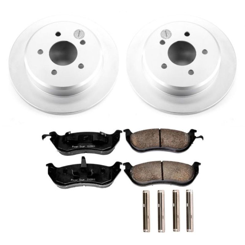 PSB Z17 Evolution Coated Kit - Power Stop 96-02 Ford Crown Victoria Rear Z17 Evolution Geomet Coated Brake Kit