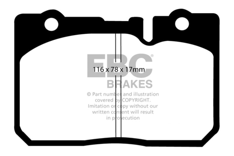 EBC Yellowstuff Brake Pad Sets - EBC 95-00 Lexus LS400 4.0 Yellowstuff Front Brake Pads