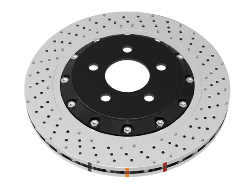 DBA 5000 Series Drilled Rotors - DBA 18-21 Subaru WRX STI Front 5000 Series 2-Piece Drilled Rotor w/Black Hat