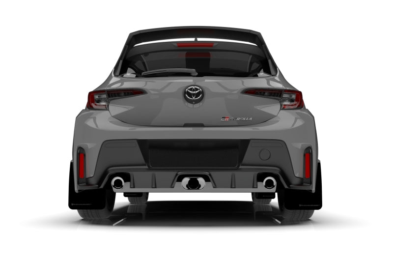 RAL Classic Blk Flap/Wht Logo - Rally Armor 23-25 Toyota GR Corolla Black UR Mud Flap w/White Logo