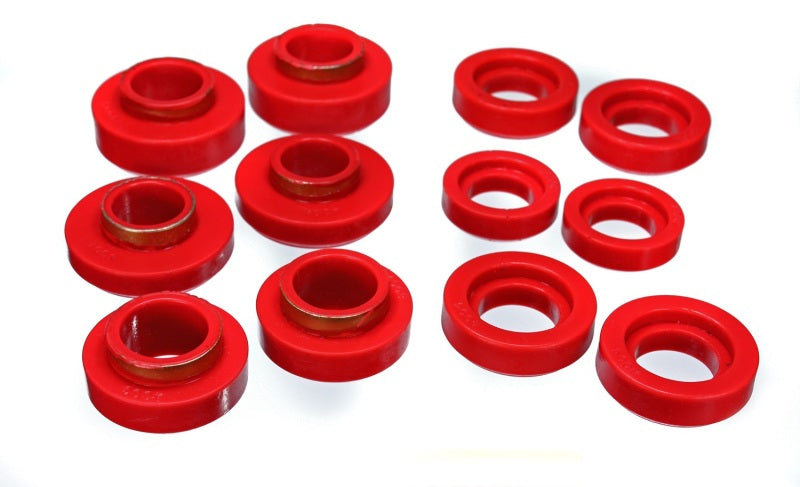 ES Body Mounts - Red - Energy Suspension GM Red Body to Frame Mount and Radiator Support Bushing Set