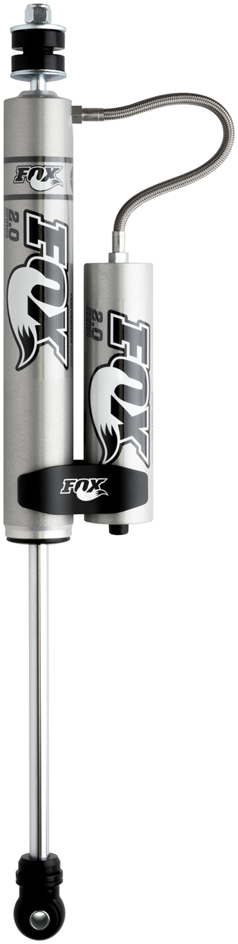 FOX 2.0 Perf Shock - Fox 2.0 Performance Series 10.1in. Smooth Body Remote Res. Shock w/Stem Mount / Std Travel - Black