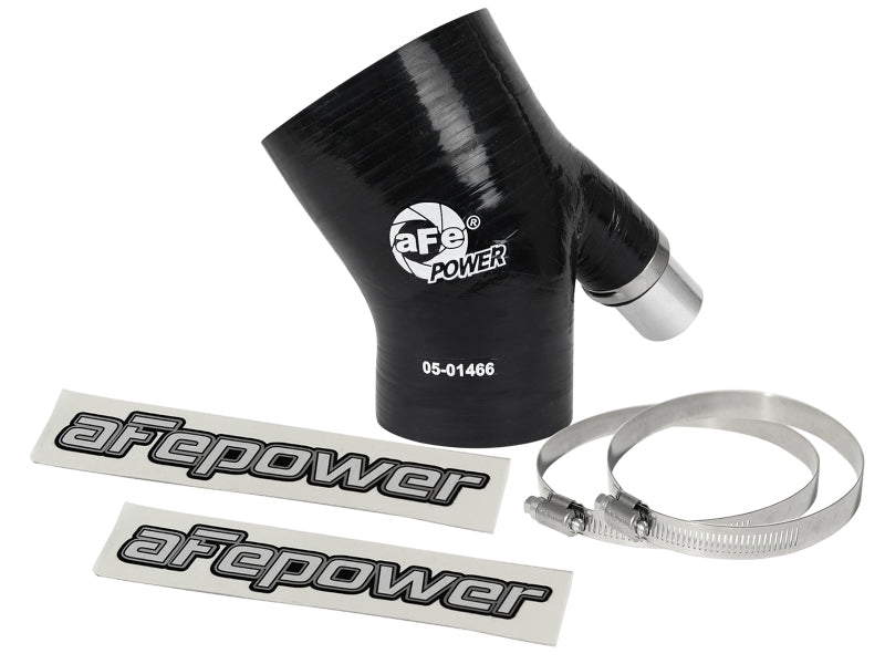 AFE Elbow Reducing Couplers - aFe MagnumFORCE Coupling Kit 3in ID x 2/14in x 35deg Elbow Reducing Coupler w. Vent - Black