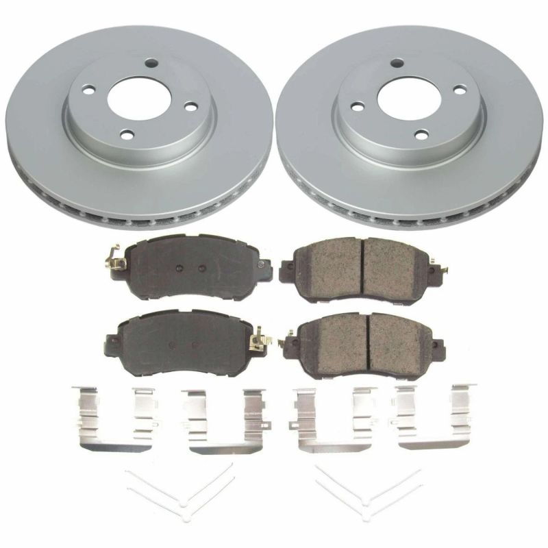 PSB Z17 Evolution Coated Kit - Power Stop 18-19 Nissan Kicks Front Z17 Evolution Geomet Coated Brake Kit