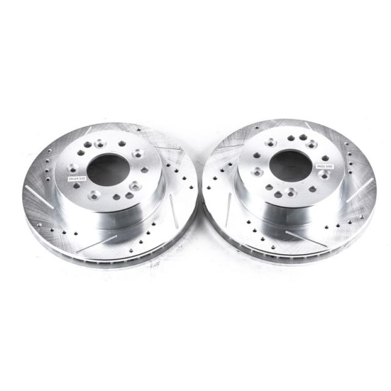 PSB Evolution Drill/Slot Rotor - Power Stop 63-82 Chevrolet Corvette Rear Evolution Drilled & Slotted Rotors - Pair