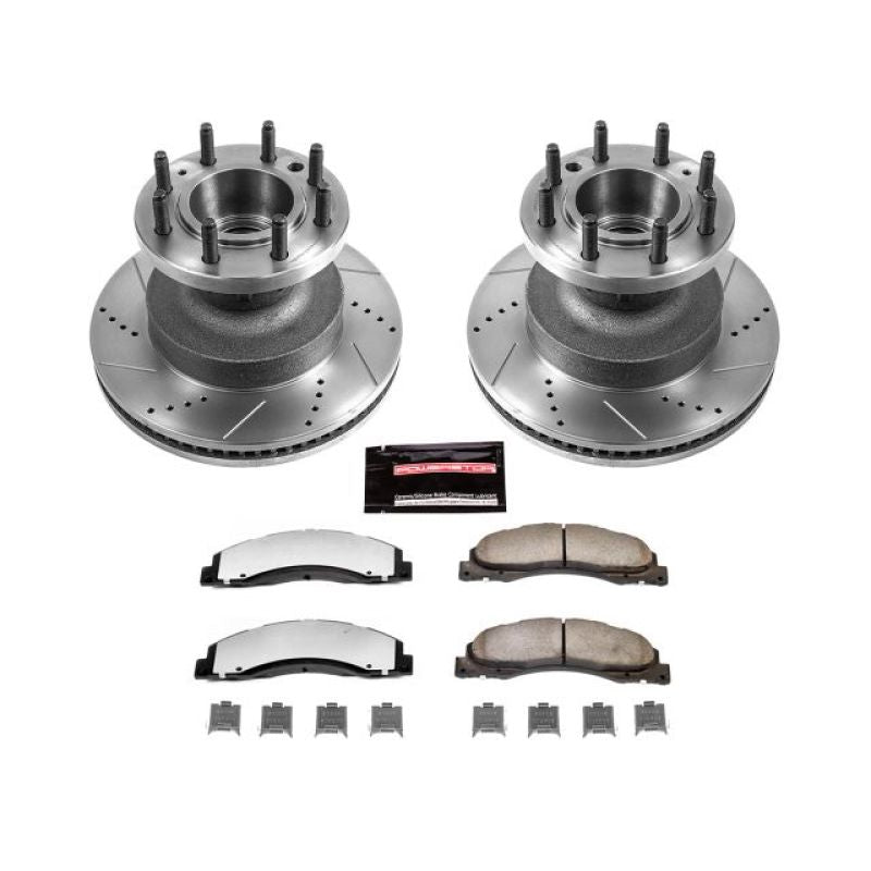 PSB Evolution Drill/Slot Rotor - Power Stop 08-20 Ford E-450 Super Duty Front Z36 Truck & Tow Brake Kit