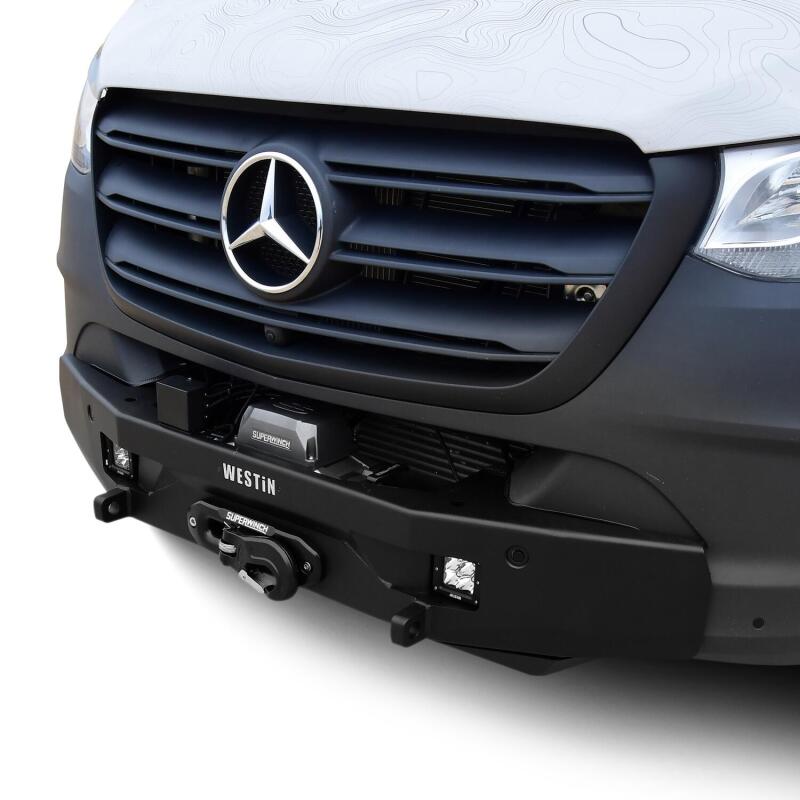 WES Pro-Series Bumpers - Westin 19-23 Mercedes-Benz Sprinter Pro-Series Mid Width Front Bumper - Textured Black