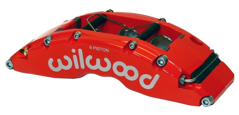 WIL TC6R Caliper - Wilwood Caliper-TC6R-Red 1.75/1.38/1.38in Pistons 1.38in Disc