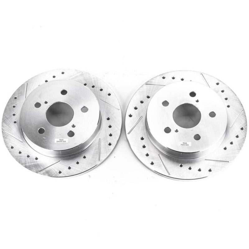 PSB Evolution Drill/Slot Rotor - Power Stop 2019 Lexus ES350 Rear Evolution Drilled & Slotted Rotors - Pair