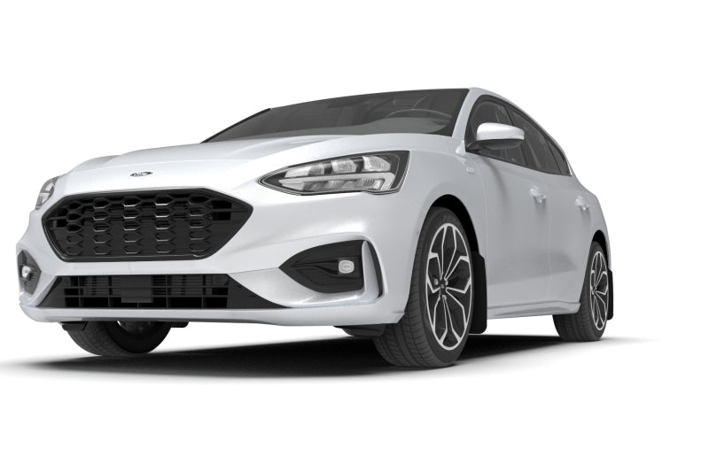 RAL UR Blk Flap/Grey Logo - Rally Armor 19-25 Ford Focus ST MK4 Black UR Mud Flap w/Grey Logo
