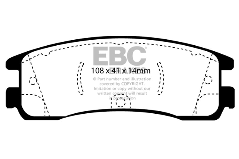 EBC Redstuff Brake Pad Sets - EBC 08-09 Buick Allure (Canada) 5.3 Redstuff Rear Brake Pads