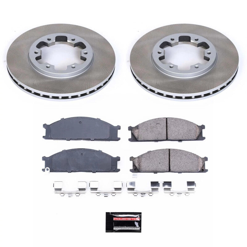 PSB Semi-Coated Rotor Kits - Power Stop 87-95 Nissan Pathfinder Front Semi-Coated Rotor Kit