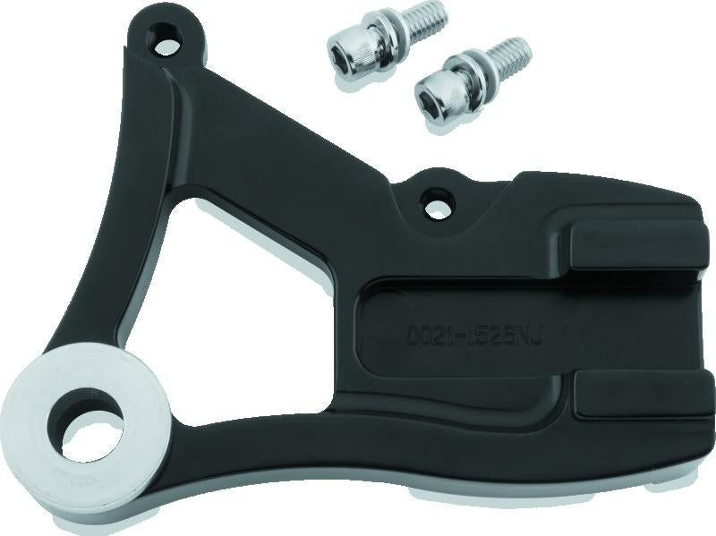 PFM Brake Caliper Brackets - Performance Machine Rear Bracket Assembly - HD #1279 - Alum - Black Ano