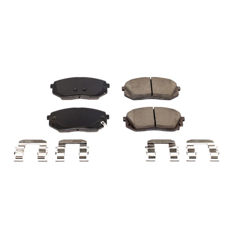 PSB Z17 Evolution Brake Pads - Power Stop 2018 Hyundai Elantra GT Front Z17 Evolution Ceramic Brake Pads w/Hardware