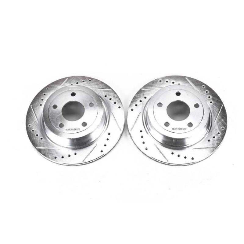 PSB Evolution Drill/Slot Rotor - Power Stop 09-10 Chevrolet Cobalt Rear Evolution Drilled & Slotted Rotors - Pair