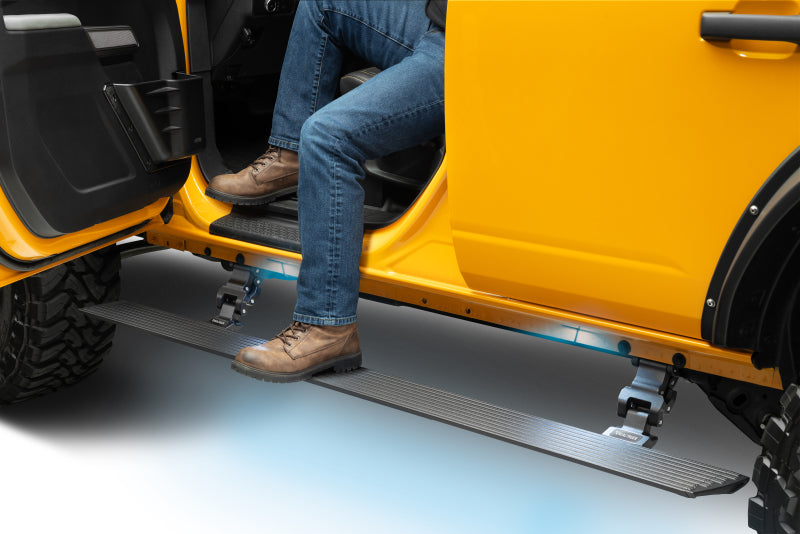 GOR RealTruck VoltStep Running Boards - RealTruck 21-24 Ford Bronco 4dr VoltStep Electric Running Board Kit (No Drill) - Tex. Blk