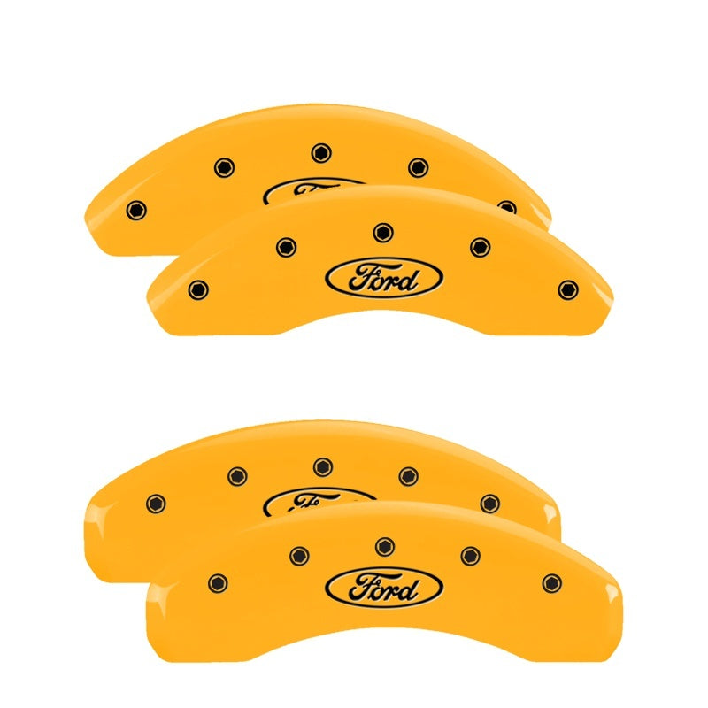 MGP Caliper Covers 4 Logo - MGP 4 Caliper Covers Engraved Front & Rear Oval Logo/Ford Yellow Finish Black Char 1998 Ford Ranger