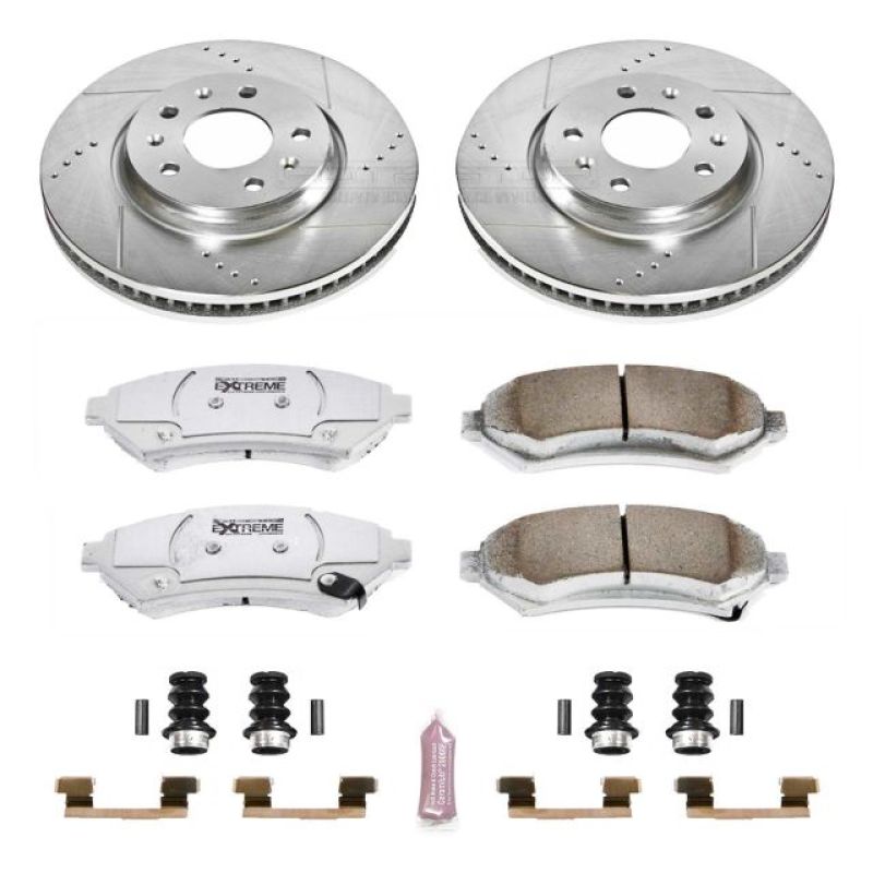 PSB Z26 Street Warrior Kit - Power Stop 2004 Cadillac Seville Front Z26 Street Warrior Brake Kit