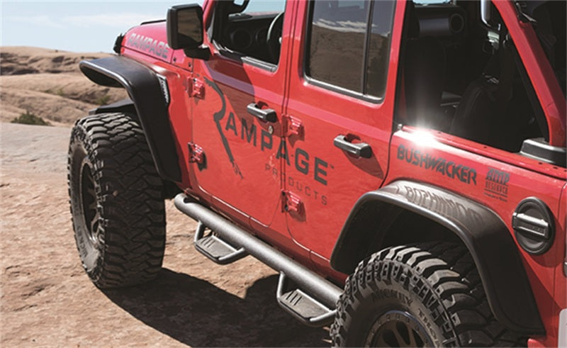 RAM Rock Rails - Rampage 2018-2019 Jeep Wrangler(JL) Sport 2-Door Rock Rail - Black
