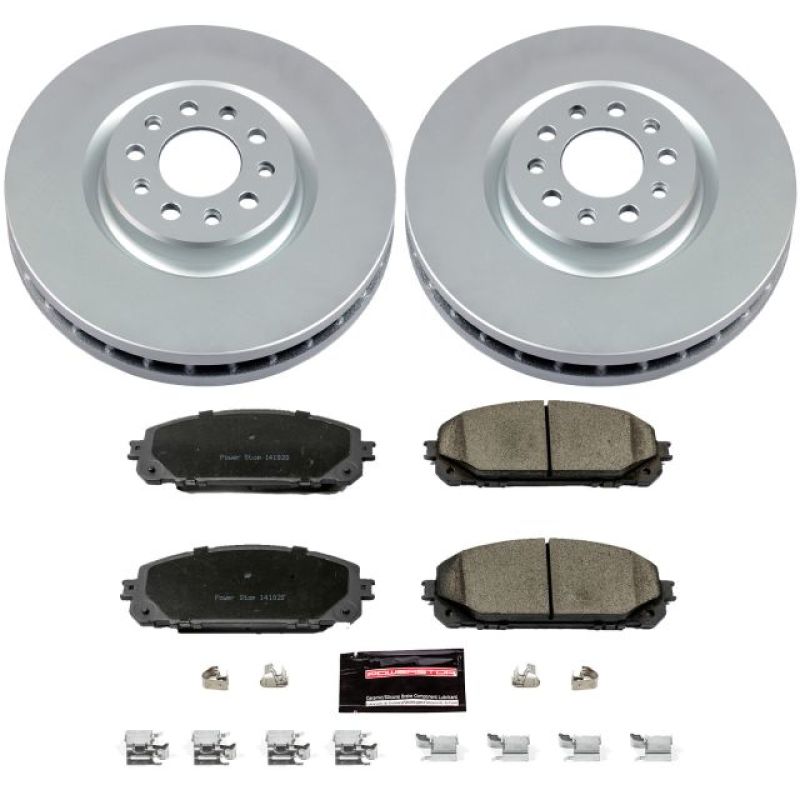 PSB Z17 Evolution Coated Kit - Power Stop 14-16 Jeep Cherokee Front Z17 Evolution Geomet Coated Brake Kit