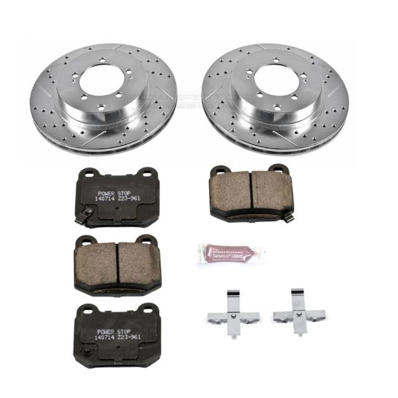 PSB Z23 Evolution Kit - Power Stop 03-06 Mitsubishi Lancer Rear Z23 Evolution Sport Brake Kit