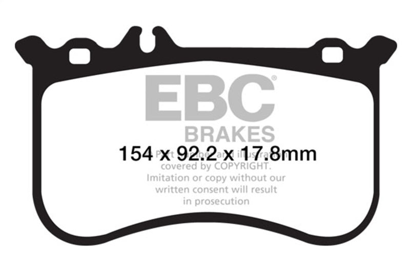 EBC Yellowstuff Brake Pad Sets - EBC 10-11 Mercedes-Benz CL550 5.5 AMG Sport Pkg Yellowstuff Front Brake Pads