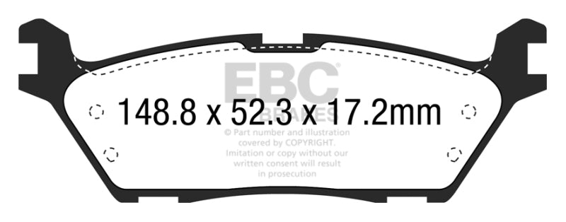 EBC Greenstuff Brake Pad Sets - EBC 15+ Ford F150 2.7 Twin Turbo (2WD) Electric PB Greenstuff Rear Brake Pads