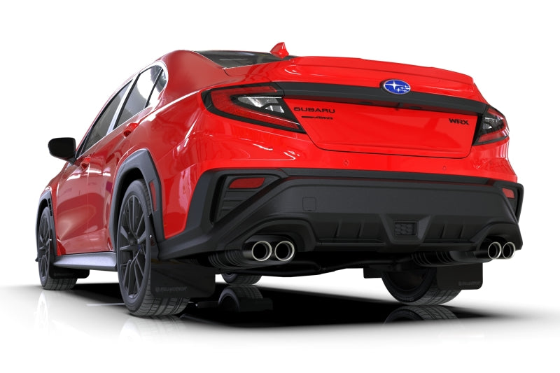 RAL UR Blk Flap/Met. Blk Logo - Rally Armor 22-25 Subaru WRX Black UR Mud Flap Altered Font Met. Blk Logo