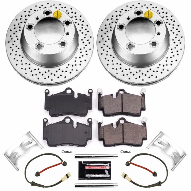 PSB Z23 Evolution Coated Kit - Power Stop 05-12 Porsche Boxster Rear Z23 Evolution Sport Coated Brake Kit