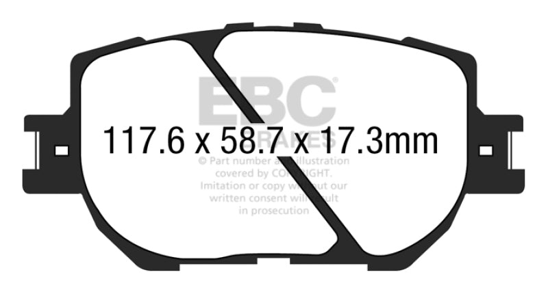 EBC Ultimax2 Brake Pad Sets - EBC 14+ Lexus IS250 2.5 Ultimax2 Front Brake Pads