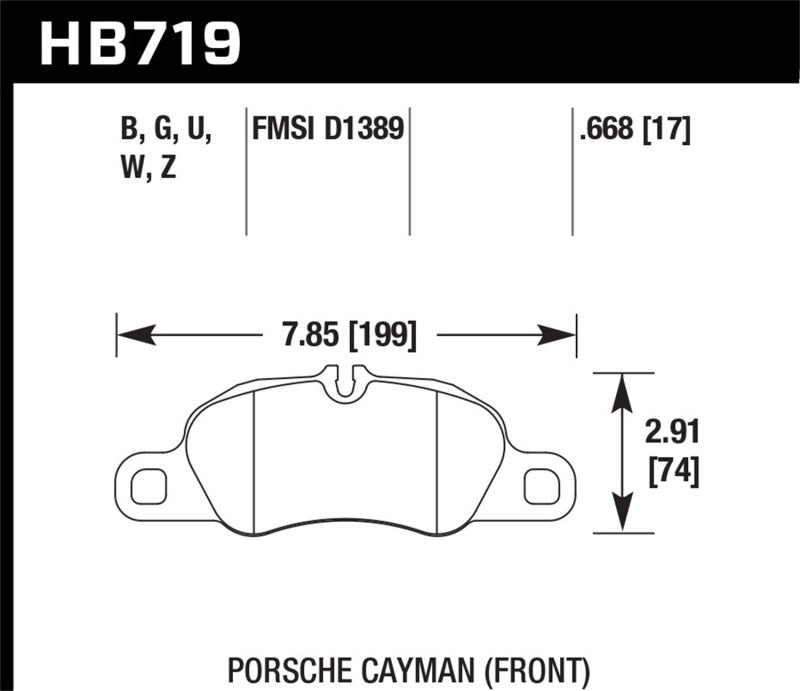 HAWK DTC-70 Brake Pad Sets - Hawk 2014 Porsche Cayman DTC-70 Front Race Brake Pads