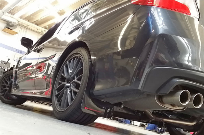 RAL UR Blk Flap/Grey Logo - Rally Armor 15-21 Subaru WRX/STI Black UR Mud Flap w/Grey Logo