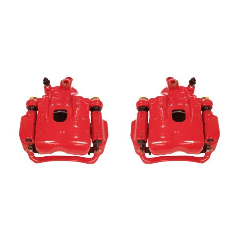 PSB Red Calipers - Power Stop 95-04 Toyota Tacoma Front Red Calipers w/Brackets - Pair