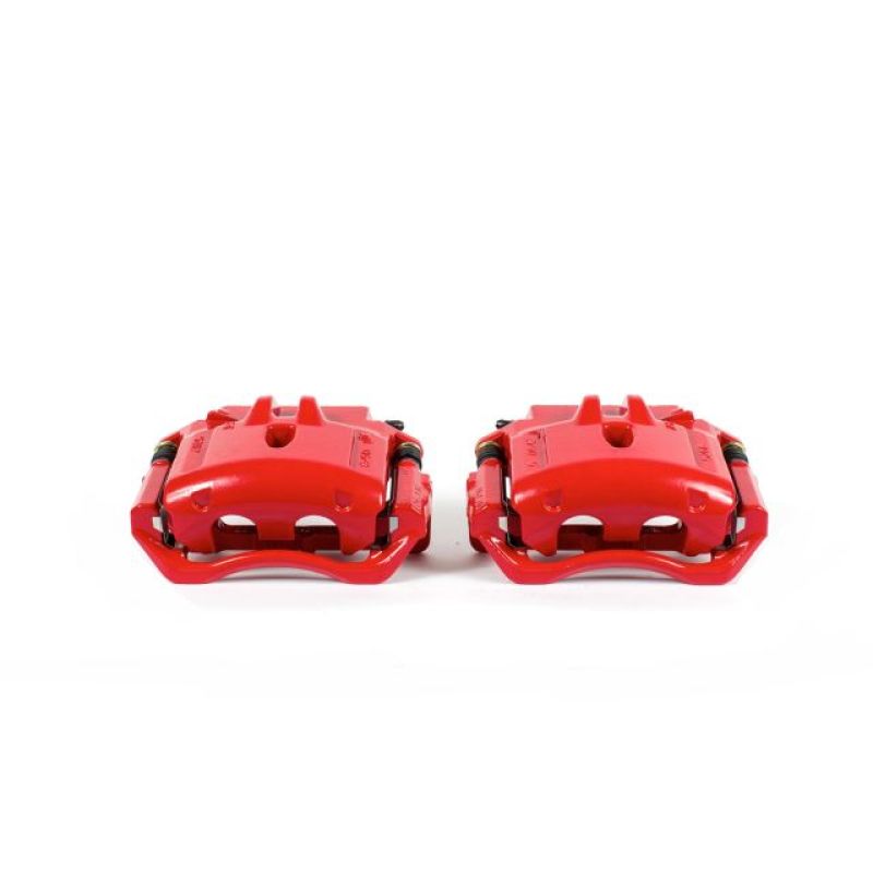 PSB Red Calipers - Power Stop 02-05 Ford Thunderbird Front Red Calipers w/Brackets - Pair