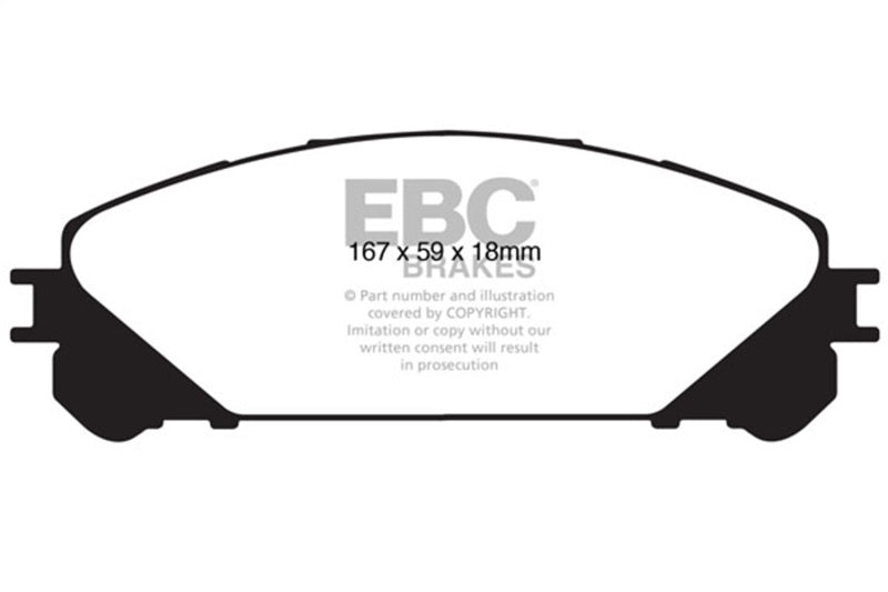 EBC Greenstuff Brake Pad Sets - EBC 10+ Lexus RX350 3.5 (Japan) Greenstuff Front Brake Pads