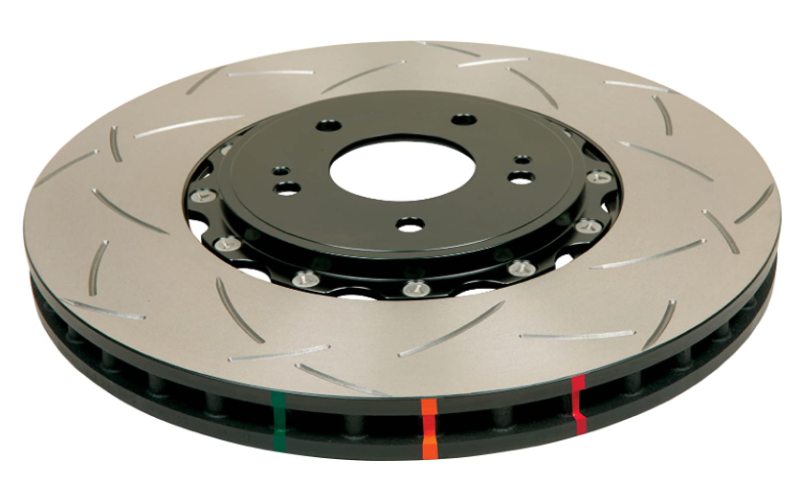 DBA 5000 Series Slotted Rotors - DBA T3 5000 Slotted Series w/ Black Hat Front Left 2012 Nissan GTR R35