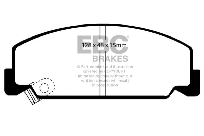 EBC Redstuff Brake Pad Sets - EBC 93-95 Honda Civic Coupe 1.5 DX Redstuff Front Brake Pads