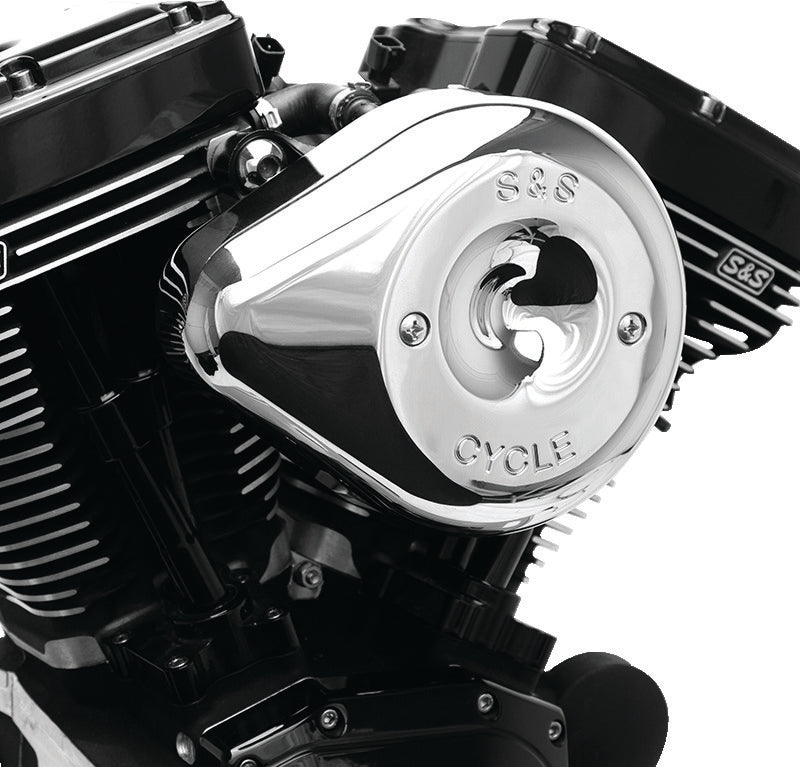 SSC Air Cleaner Kits - S&S Cycle 2017+ M8 Models Stealth Air Cleaner Kit w/ Chrome Teardrop Cover