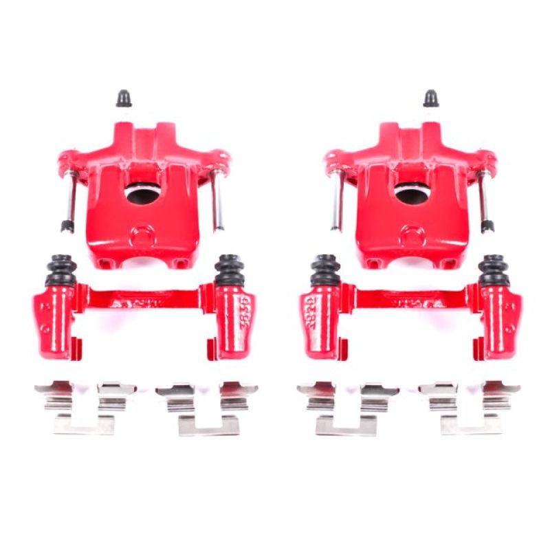 PSB Red Calipers - Power Stop 05-07 Toyota Avalon Rear Red Calipers w/Brackets - Pair
