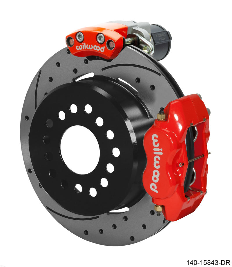 WIL Dynapro Brake Kit - Wilwood EPB/FDLI Rear Kit 12.19in. Big Ford - SRP, Red