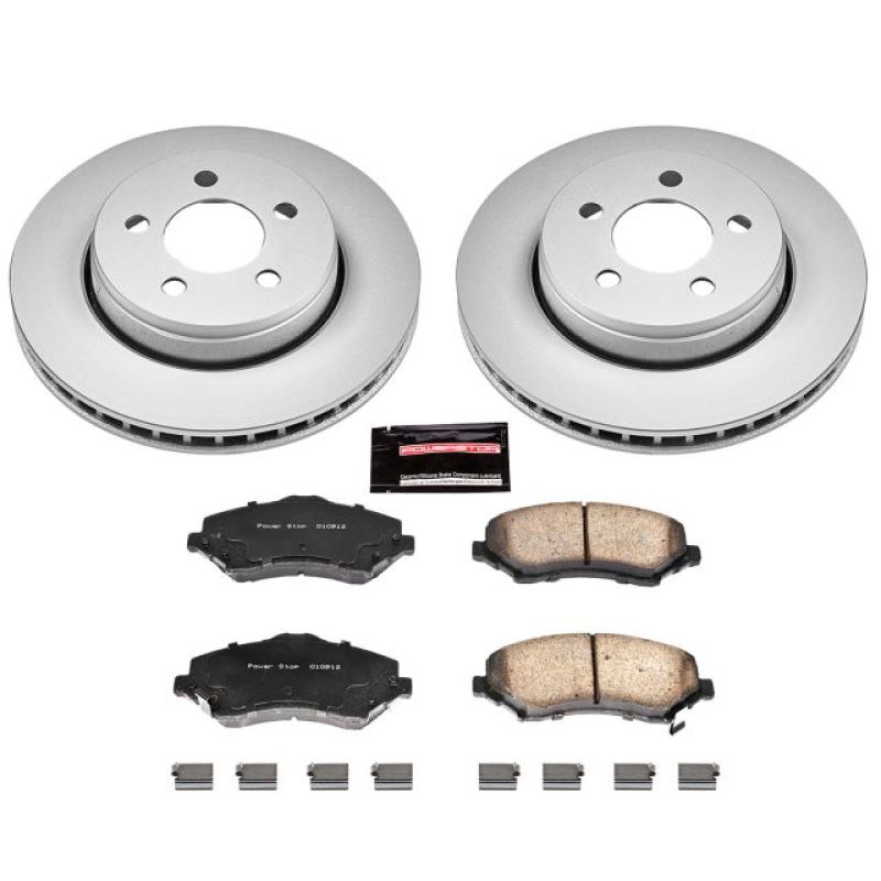 PSB Z17 Evolution Coated Kit - Power Stop 07-11 Dodge Nitro Front Z17 Evolution Geomet Coated Brake Kit