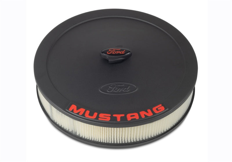 FR Air Cleaners - Ford Racing Air Cleaner Kit - Black Crinkle Finish w/ Red Mustang Emblem