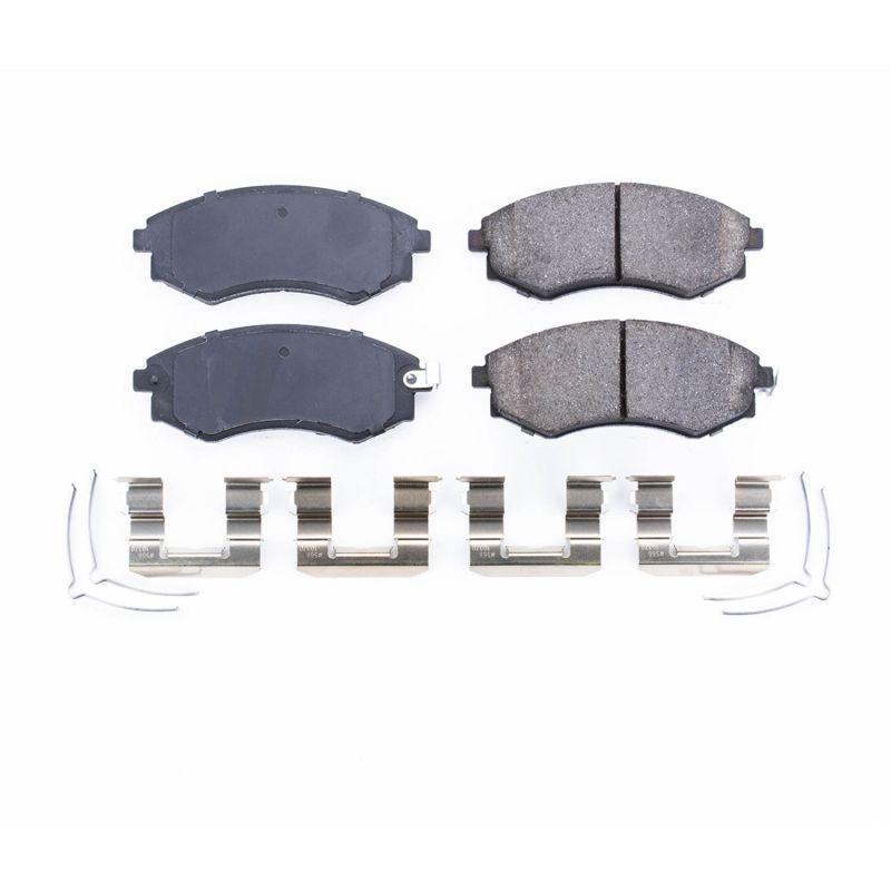 PSB Z17 Evolution Brake Pads - Power Stop 92-01 Hyundai Elantra Front Z17 Evolution Ceramic Brake Pads w/Hardware