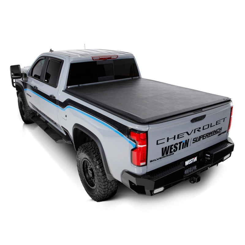 WES Soft Roll Tonneau Covers - Westin 2024 Chevrolet Silverado 2500HD Soft Roll Tonneau Cover - Black