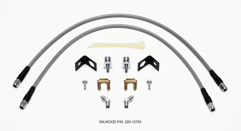WIL Flexline Brake Hose - Wilwood Flexline Kit Front Jeep Wrangler 22 inch